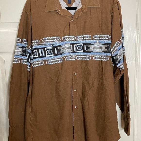 Panhandle Slim Rodeo Aztec Western Shirt Sz. L,​​​​​​​​​​​​​​​​​​​​​​​​ - Picture 8 of 9